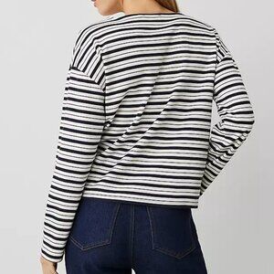 NWT! Weekend Collection Stripe Relaxed Long Sleeve Top - S